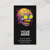 Pickleball Junkie - lustiges Pickleball Visitenkarte (Rückseite)