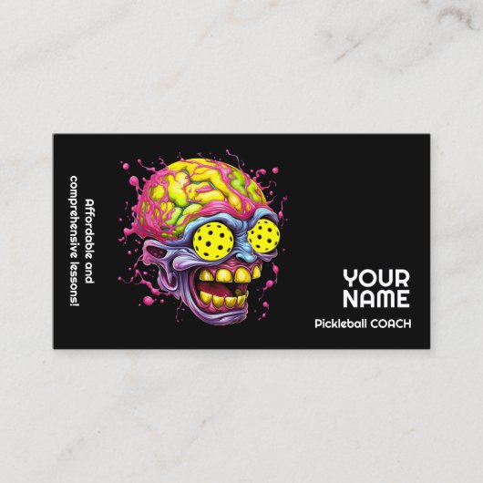 Pickleball Junkie - lustiges Pickleball Visitenkarte (Vorderseite)