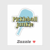Pickleball Junkie Pickleball Paddle Aufkleber (Blatt)