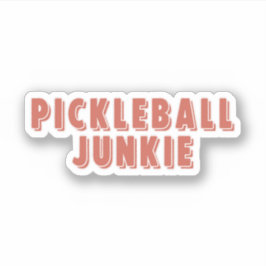 Pickleball Junkie Retro Typografie Aufkleber