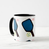 Pickleball-Kaffee-Tasse Tasse (Vorderseite Links)