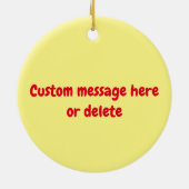 Pickleball Kanada mit benutzerdefiniertem Text auf Keramik Ornament (Hinten)