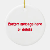 Pickleball Kanada mit benutzerdefiniertem Text auf Keramik Ornament (Hinten)