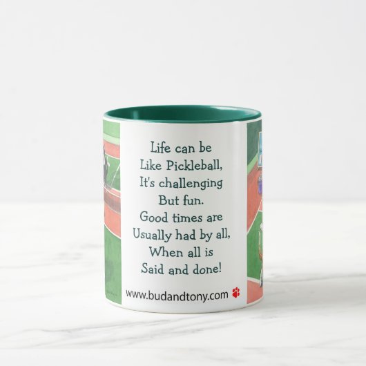 Pickleball Katzen Knospe u. Tony-Tasse Tasse (Zentrum)