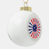 Pickleball Keramik Kugel-Ornament (Links)