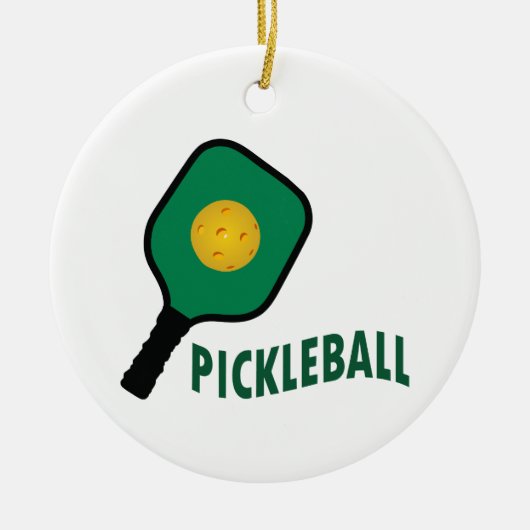 Pickleball Keramik Ornament (Vorne)