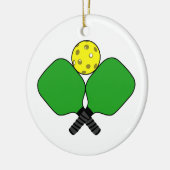 Pickleball Keramik Ornament (Links)