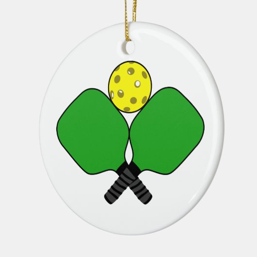 Pickleball Keramik Ornament (Links)