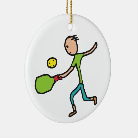 Pickleball Keramik Ornament (Rechts)