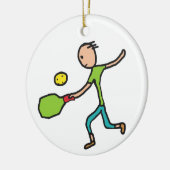 Pickleball Keramik Ornament (Links)