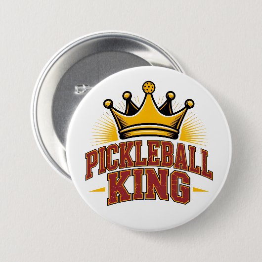 Pickleball King Button (Vorne & Hinten)