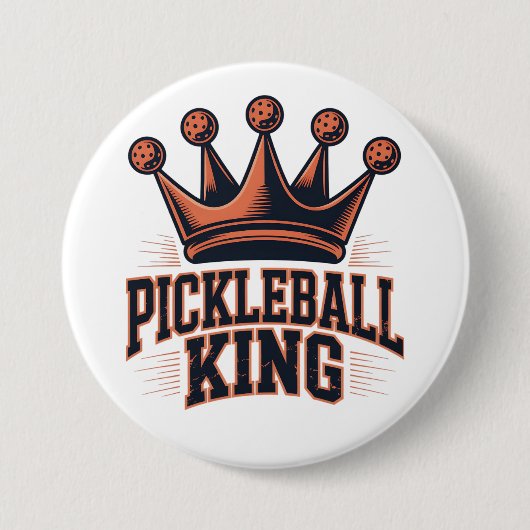 Pickleball King Button (Vorderseite)