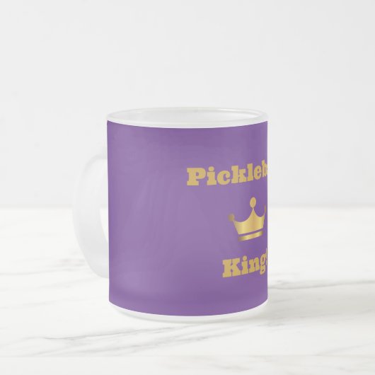 Pickleball King coffee Tasse - lila & gold (Vorderseite Links)