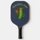 Pickleball King Funny Pickle & Crown Template Schläger (Vorderseite)