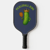 Pickleball King Funny Pickle & Crown Template Schläger (Rückseite)