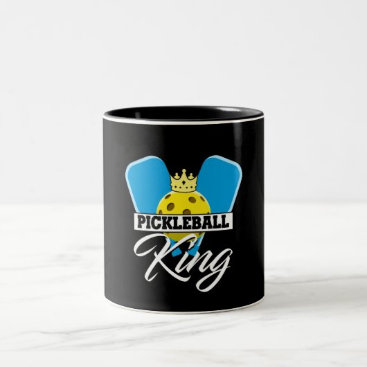 Pickleball King - Funny Pickleball Champion Zweifarbige Tasse (Mittel)