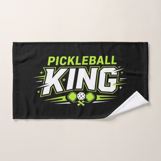 Pickleball King Funny Pickleball Paddle Handtuch (Handtuch)