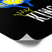 Pickleball King Funny Pickleball Player Poster (Ecke)