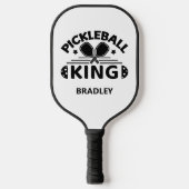 Pickleball King Funny Typografy Personalisiert Nam Pickleball Schläger (Vorderseite)