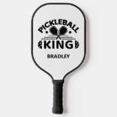 Pickleball King Funny Typografy Personalisiert Nam Schläger (Rückseite)