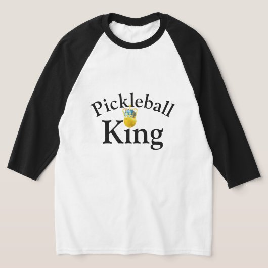 Pickleball King, gelbes Pickleball mit einer Krone T-Shirt (Ablage )