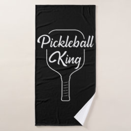 Pickleball King mit Pickleball Paddel Badehandtuch