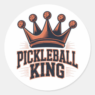 Pickleball King Runder Aufkleber