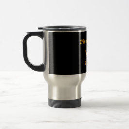 Pickleball King travel mug - schwarz mit Gold Reisebecher