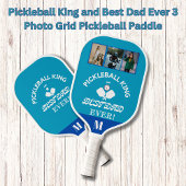 Pickleball King und Best Vater je 3 Foto Grid Schläger