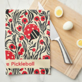 Pickleball Kitchen Dinker Geschirrtuch (Viertel Falte)