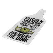 Pickleball Kitchen Violation Chef Onion Schneidebrett (Ecke)