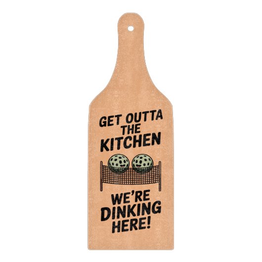 Pickleball Kitchen Zone Warning Sign Cutting Board Schneidebrett (Vorderseite)