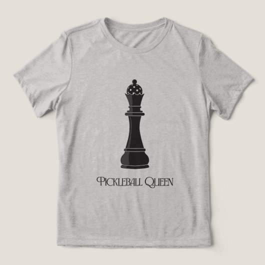 Pickleball-Königin Tri-Blend Shirt (Design Vorderseite)