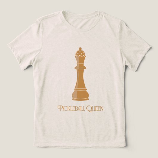 Pickleball-Königin Tri-Blend Shirt (Design Vorderseite)