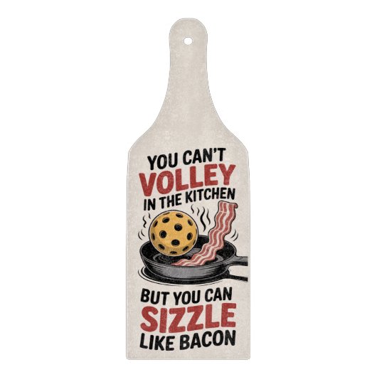 Pickleball Küchenzone Bacon Humor Schneidebrett (Vorderseite)