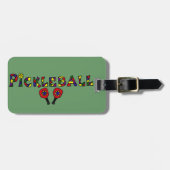 Pickleball Kunst-Buchstaben Gepäckanhänger (Vorderseite horizontal)