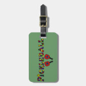 Pickleball Kunst-Buchstaben Gepäckanhänger (Vorderseite vertikal)