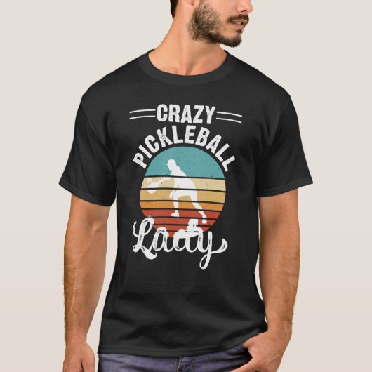 Pickleball Lady Player Retro Vintage T-Shirt (Vorderseite)