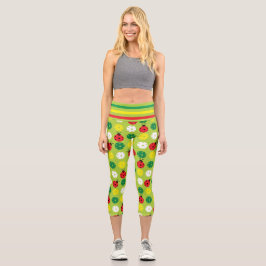 Pickleball Ladybugs und Picklabors auf frischem Gr Capri Leggings