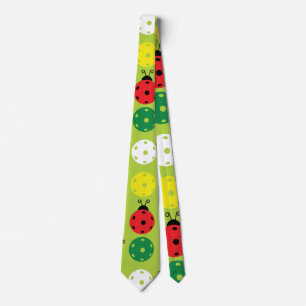 Pickleball Ladybugs und Picklabors auf frischem Gr Krawatte