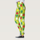 Pickleball Ladybugs und Picklabors auf frischem Gr Leggings (Links)