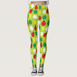 Pickleball Ladybugs und Picklabors auf frischem Gr Leggings