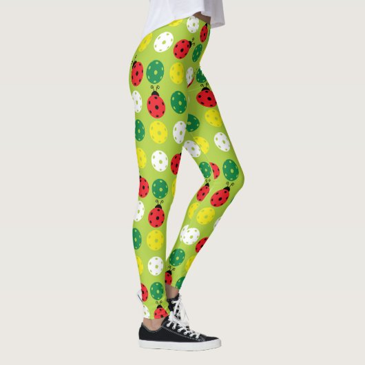 Pickleball Ladybugs und Picklabors auf frischem Gr Leggings (Rechts)