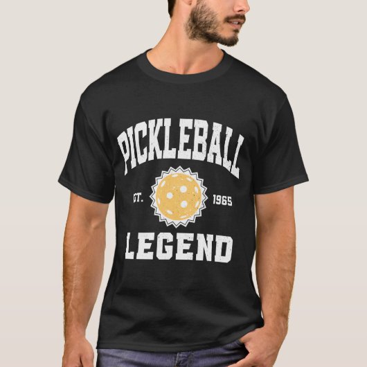 Pickleball Legend 1965 Funny Pickleball Paddle T-Shirt (Vorderseite)