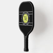 Pickleball Legend Custom Quote Name Initial Black Pickleball Schläger (Links)