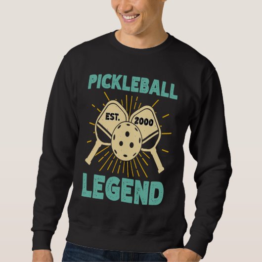 Pickleball Legend Est 2000 Vintage Retro Legendar Sweatshirt (Vorderseite)