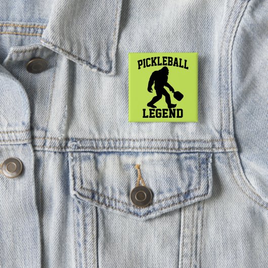 Pickleball Legend Funny Bigfoot Button (Beispiel)
