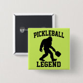 Pickleball Legend Funny Bigfoot Button (Vorne & Hinten)