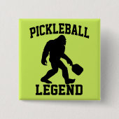 Pickleball Legend Funny Bigfoot Button (Vorderseite)