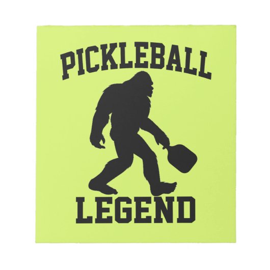 Pickleball Legend Funny Bigfoot Notizblock (Vorderseite)